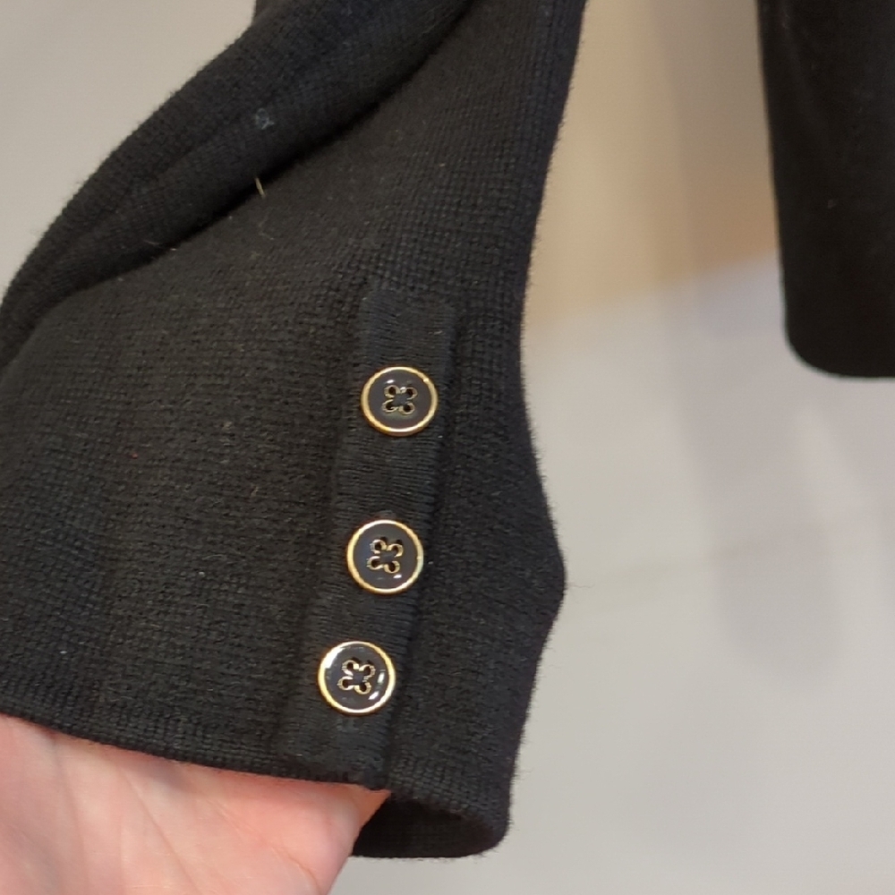 EUC Talbots Merino Wool Black Cardigan Blazer Size 3X Academia Preppy Minimalism - Picture 7 of 11